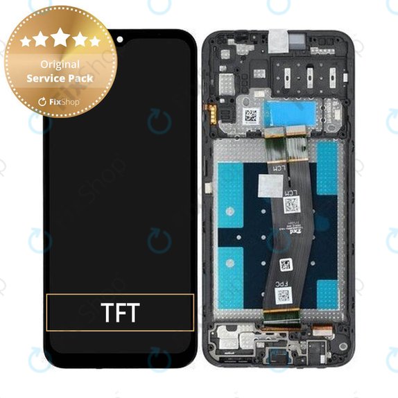 Samsung Galaxy A14 A145R - LCD Displej + Dotykové Sklo + Rám (Black) - GH81-23541A, GH81-23540A Genuine Service Pack
