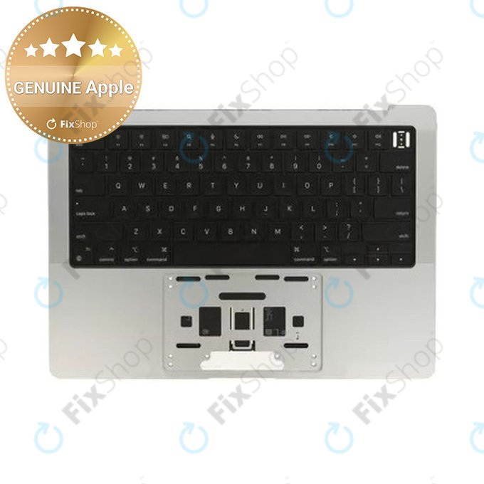 Horní rám klávesnice pro MacBook Pro 14", A2442 (2021), A2779 (2023), s klávesnicí US a baterií, Silver, 661-32211, Genuine Apple