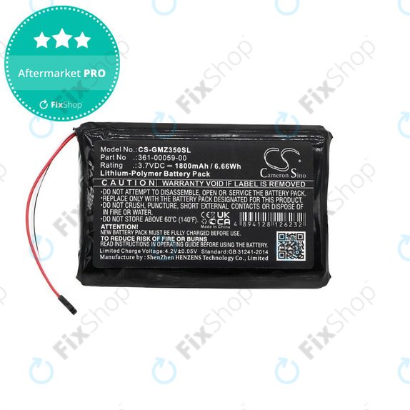 Baterie pro Garmin Zumo 340LM, 350LM, 390LM, 1800mAh, Li-Pol, 3.7V, 361-00059-00, HQ
