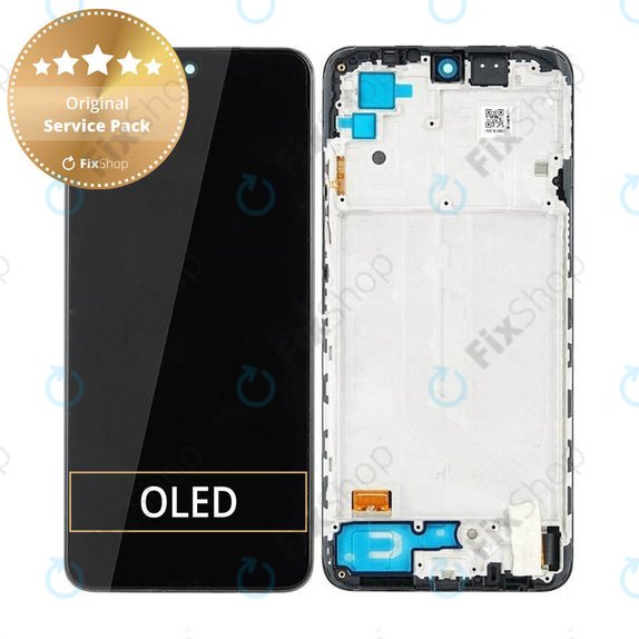 Xiaomi Redmi Note 10 - LCD Displej + Dotykové Sklo + Rám (Onyx Gray) - 5600020K7A00 Genuine Service Pack