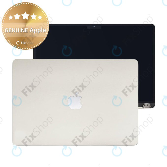 LCD displej pro MacBook Air 15", A3114 (2024), s předním sklem a krytem, Starlight, 661-40261, Genuine Apple