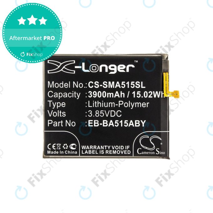 Baterie pro Samsung A51 A515F, 3900mAh, Li-Pol, 3.85 V, EB-BA515ABY, HQ