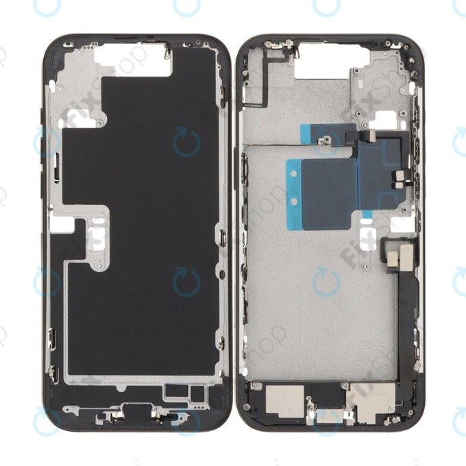 Apple iPhone 16 Pro Max - Střední Rám + Tlačítka Zapnutí, Hlasitosti a Kamery (Black Titanium)