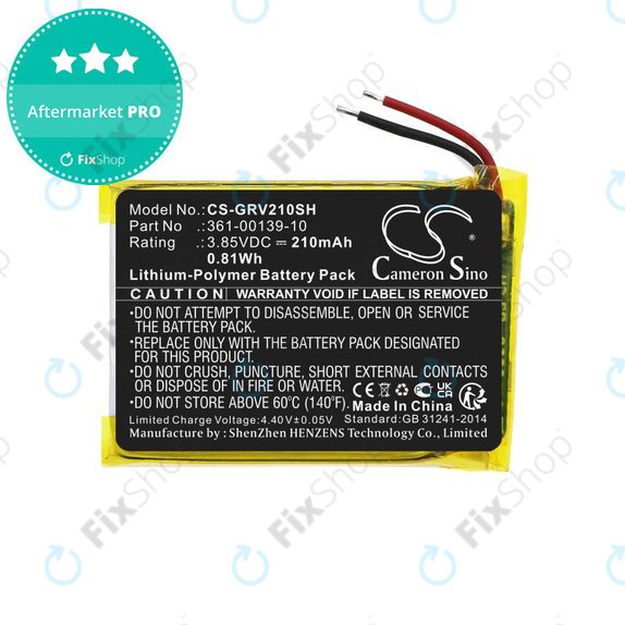 Baterie pro Garmin Venu 2, 210mAh, Li-Pol, 3.85V, 361-00139-10, HQ