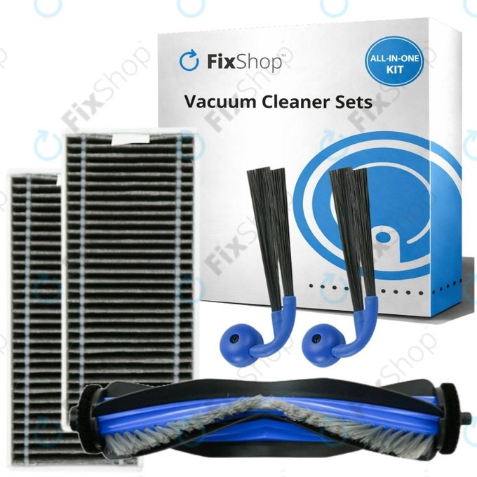 Sada náhradních dílů pro Ecovacs Deebot X9 Pro Omni (1x Hlavní kartáč, 2x Filtr, 2x Boční kartáč)