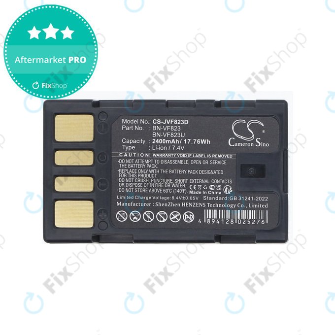 Baterie pro JVC EX-Z2000, GR-D720, D740, D750, D770, 2400mAh, Li-Ion, 7.4V, BN-VF823, HQ