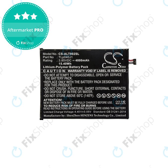 Baterie pro Alcatel 8082, Alcatel 9024w, 4000mAh, Li-Pol, 3.85V, TLp040J1, HQ