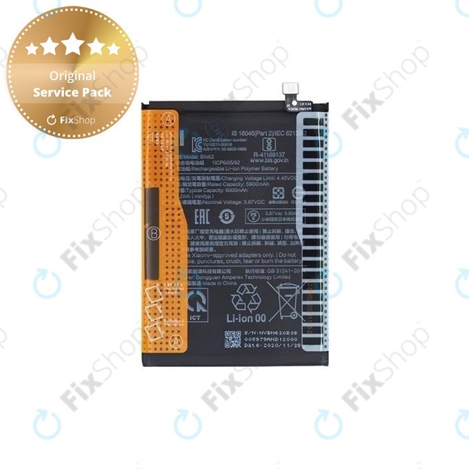 Xiaomi Redmi 9T - Baterie BN62 6000mAh - 46020000521G Genuine Service Pack