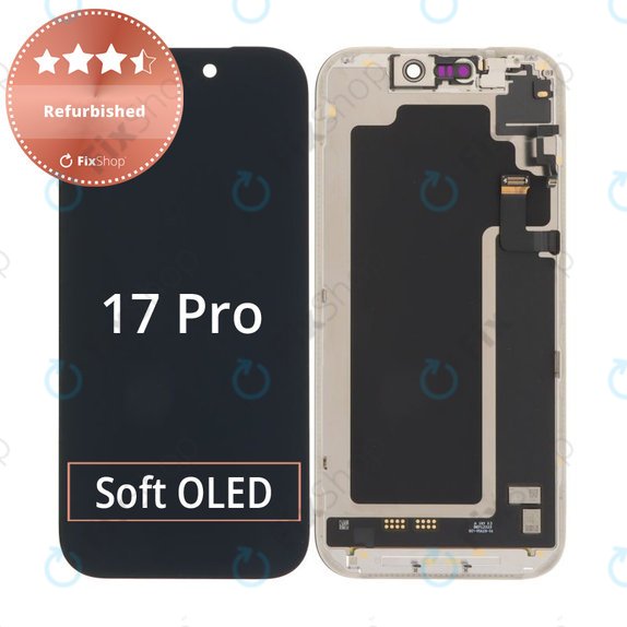 Displej pro iPhone 17 Pro, Dotykové sklo s rámem, Refurbished