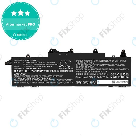 Baterie pro HP ProBook x360 435 G7, 3550mAh, Li-Pol, 11.55V, SX03XL, HQ