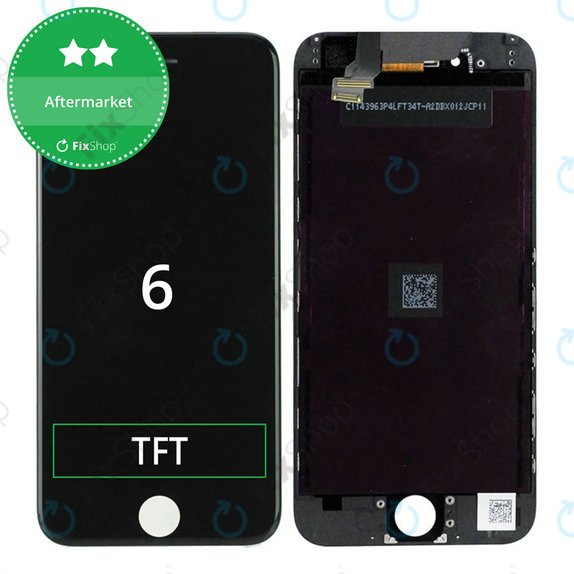 Displej pro iPhone 6, Black, Dotykové sklo s rámem