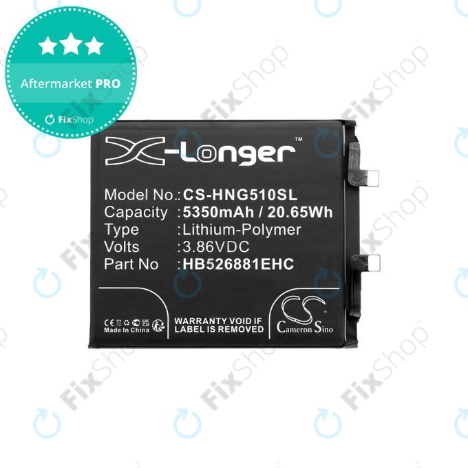 Baterie pro Honor Magic 5 Pro, 5350mAh, Li-Pol, 3.86V, HB526881EHC, HQ