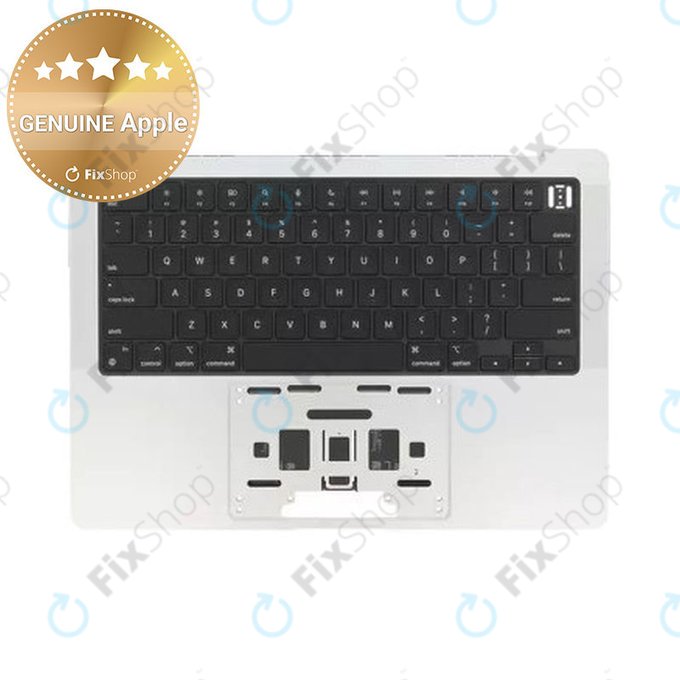 Horní rám klávesnice pro MacBook Pro 14", A3185 (2024), s klávesnicí US a baterií, Silver, 661-50211, Genuine Apple