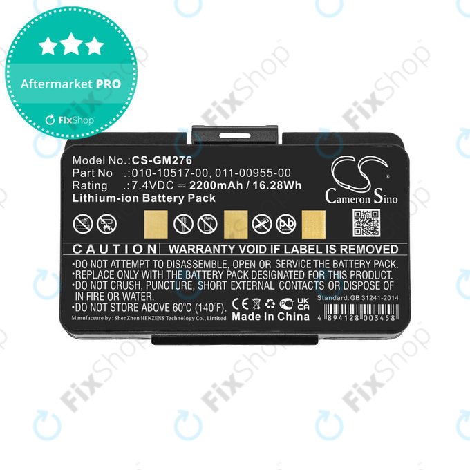Baterie pro Garmin GPSMAP 276, 296, 376, 378, 478, 495, 2200mAh, Li-Ion, 7.4V, 010-10517-00, HQ