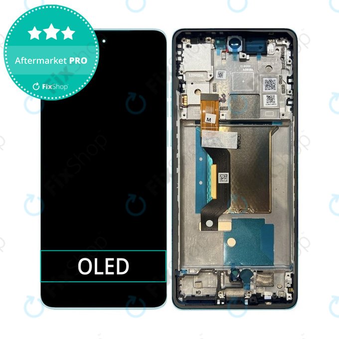 Motorola Edge 60 Fusion - LCD Displej + Dotykové Sklo + Rám (Amazonite) OLED