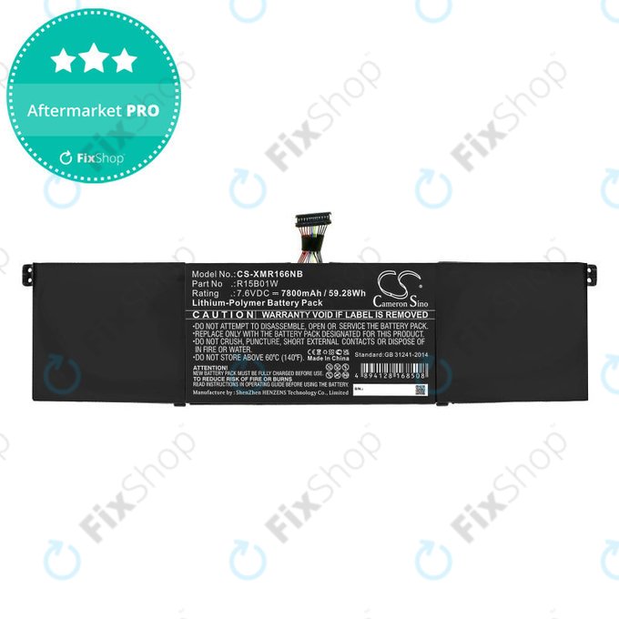 Baterie pro Xiaomi Mi Pro 15.6 i3, i5, i6, 7800mAh, Li-Pol, 7.6V, R15B01W, HQ