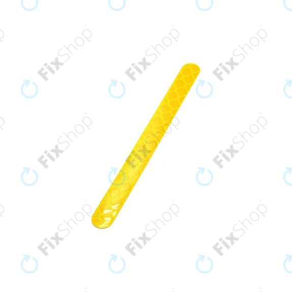 Xiaomi Mi Electric Scooter 1S, 2 M365, Essential, Pro, Pro 2 - Reflexní Nálepka Krytu Motoru - Tvar I (Yellow) - C002550015200 Genuine Service Pack