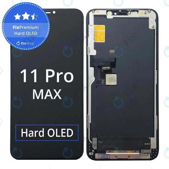 Displej Hard OLED pro iPhone 11 Pro Max, Dotykové sklo s rámem, FixPremium