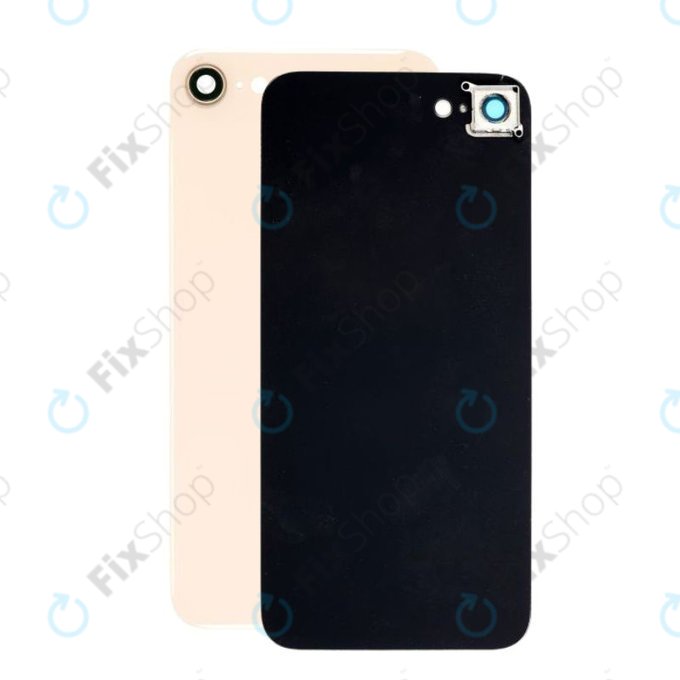 Apple iPhone 8 - Sklo Zadního Housingu + Sklíčko Zadní Kamery (Gold)