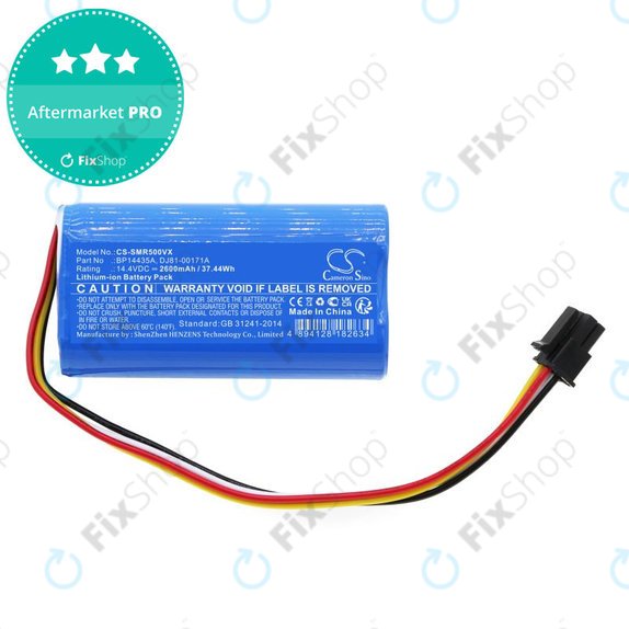 Baterie pro Samsung PowerBot VR05R5050WK, Midea i5, i9 EYE, 2600mAh, Li-Ion, 14.4V, BP14435A, HQ