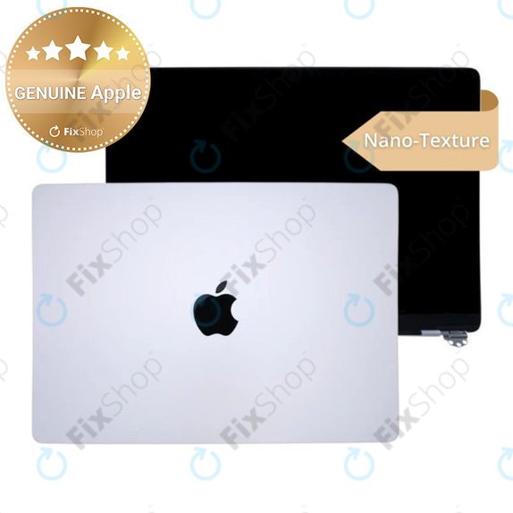 LCD displej pro MacBook Pro 14", A3112, A3185 (2024), s předním sklem a krytem, Nano-Texture, Silver, 661-41793, Genuine Apple
