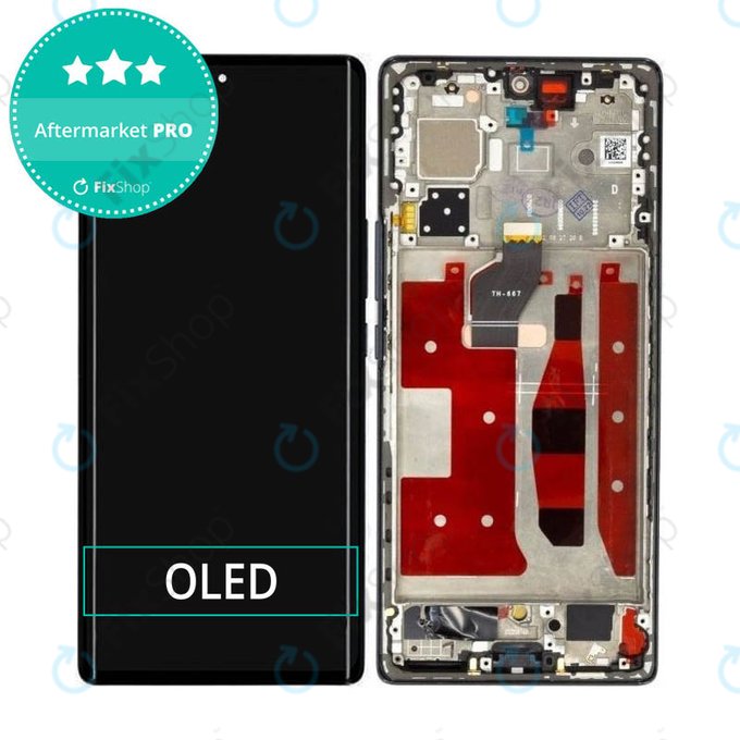 Honor 70 - LCD Displej + Dotykové Sklo + Rám (Midnight Black) OLED