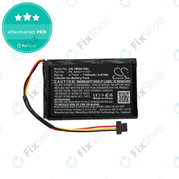 Baterie pro TomTom Go 610, 1100mAh, Li-Ion, 3.7V, LAHA1111107, HQ
