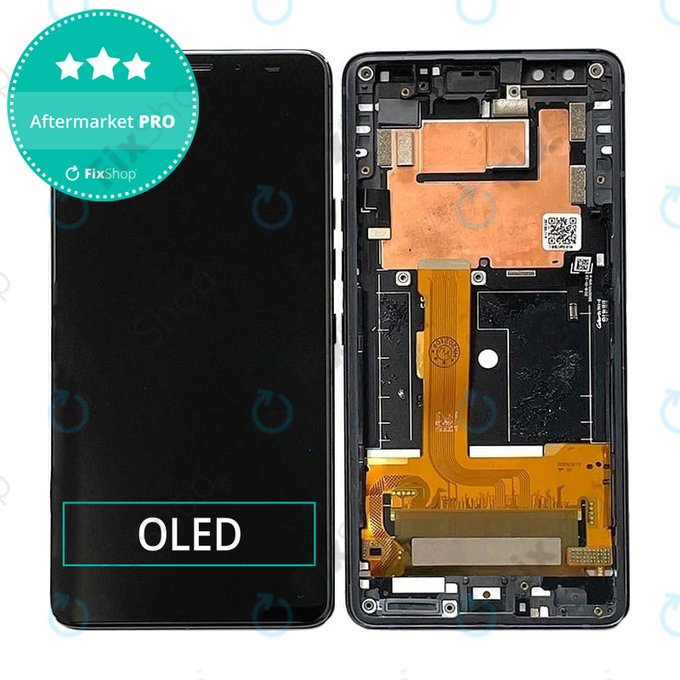 HTC U12 Plus - LCD Displej + Dotykové Sklo + Rám (Black) OLED