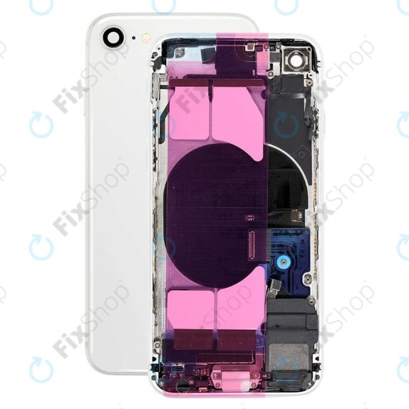 Apple iPhone 8 - Zadní Housing s Malými Díly (Silver)