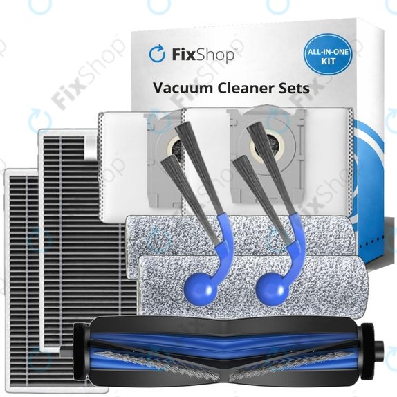 Sada náhradních dílů pro Ecovacs T80 Omni, T80 (1x Hlavní kartáč, 2x Filtr, 2x Boční kartáč, 2x Mopovací útěrka, 2x Sáček na prach)