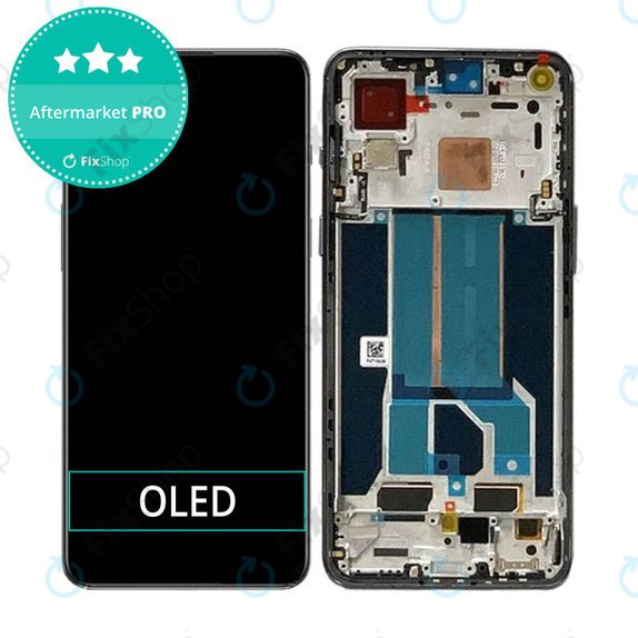 OnePlus Nord 2T CPH2399 CPH2401 - LCD Displej + Dotykové Sklo + Rám (Gray Shadow) OLED