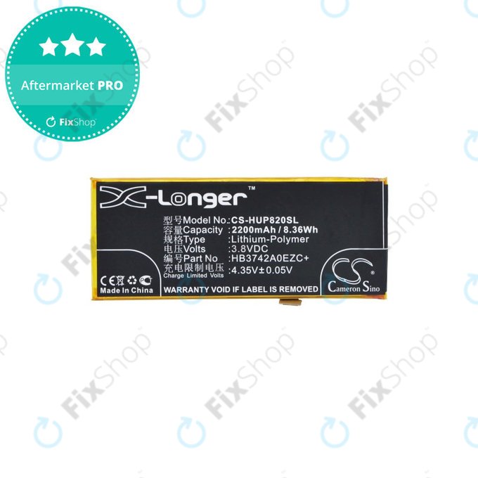 Baterie pro Huawei Y3 (2018), Huawei P8 Lite, 2200mAh, Li-Pol, 3.8 V, HB3742A0EZC+, HQ