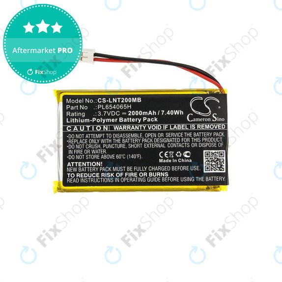 Baterie pro Luvion Prestige Touch 2, 2000mAh, Li-Pol, 3.7V, PL654065H, HQ