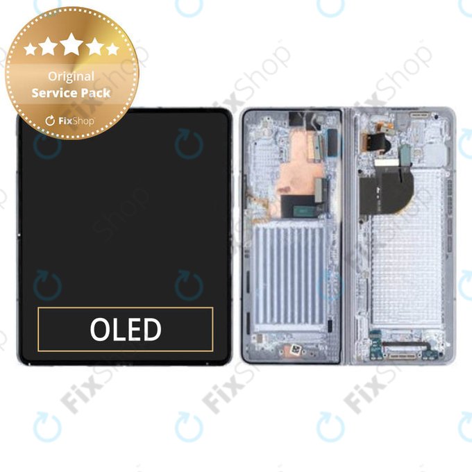 Samsung Galaxy Z Fold 5 F946B - LCD Displej + Dotykové Sklo + Rám (Icyblue) - GH82-31842C Genuine Service Pack
