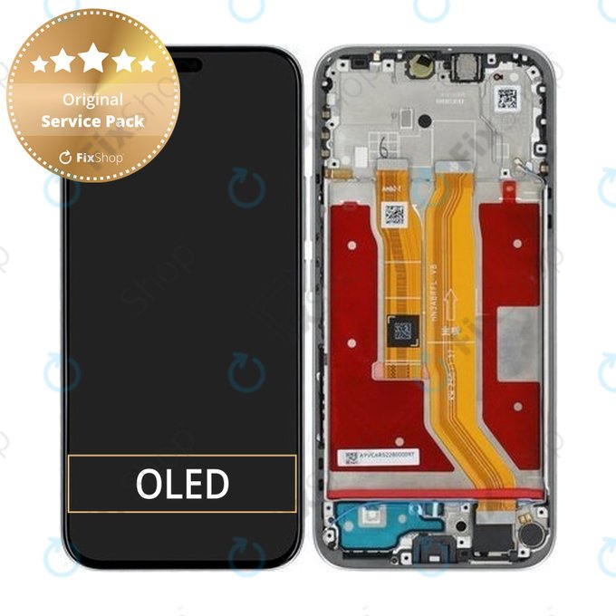 Honor 400 Lite - LCD Displej + Dotykové Sklo + Rám (Velvet Grey) - 0235ANTG Genuine Service Pack