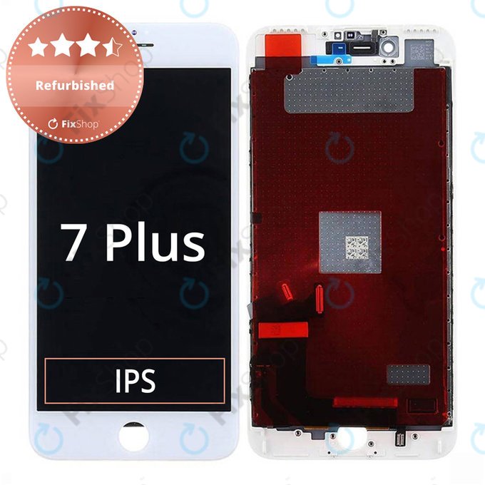 Displej pro iPhone 7 Plus, White, Dotykové sklo s rámem, Refurbished