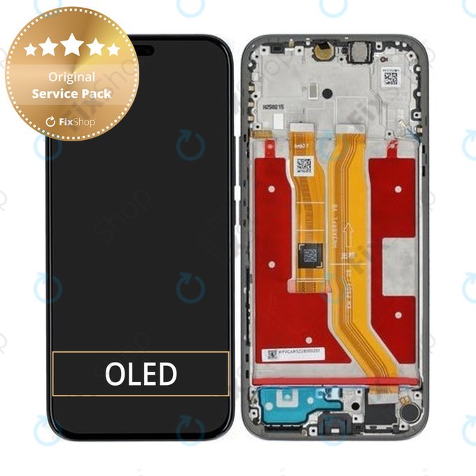 Honor 400 Lite - LCD Displej + Dotykové Sklo + Rám (Velvet Black) - 0235ANTF Genuine Service Pack