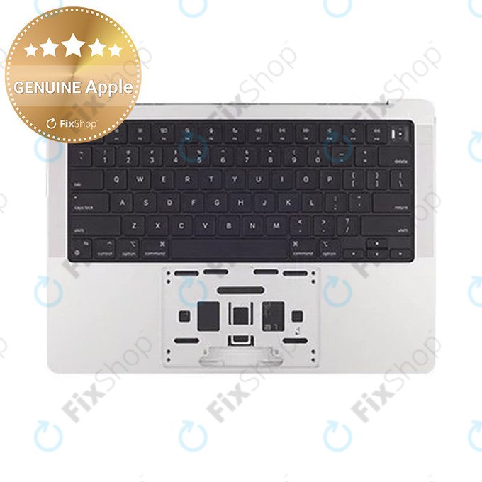 Horní rám klávesnice pro MacBook Pro 14", A2442 (2021), A2779 (2023), s klávesnicí US a baterií, Silver, 661-21973, Genuine Apple