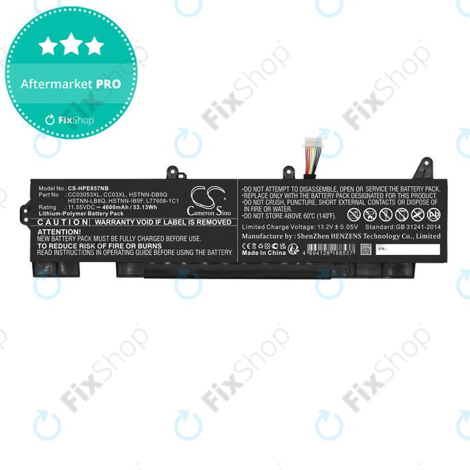 Baterie pro HP ZBook Firefly 15 G7, G8, EliteBook 855 G7, G8, 850 G7, G8, 4600mAh, Li-Pol, 11.55V, CC03053XL, HQ