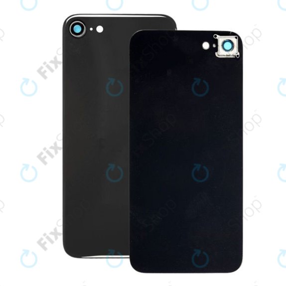Apple iPhone SE (2nd Gen 2020) - Sklo Zadního Housingu + Sklíčko Zadní Kamery (Black)