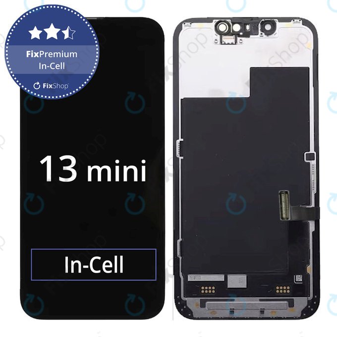 Displej In-Cell FHD pro iPhone 13 Mini, Dotykové sklo s rámem, FixPremium