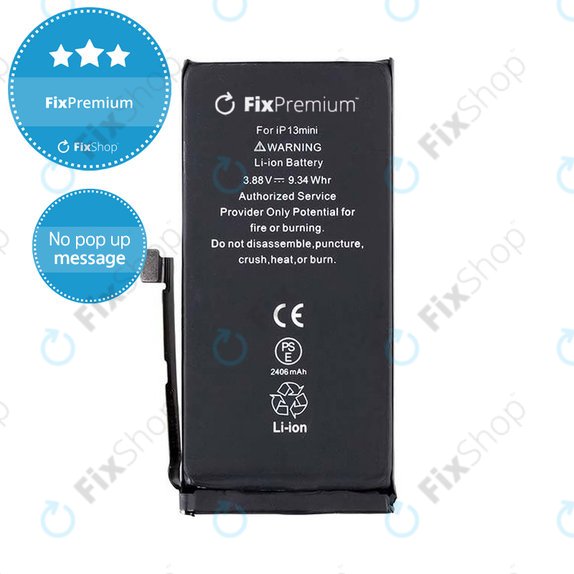Baterie pro iPhone 13 Mini, 2406mAh, DIAGNOSTIC