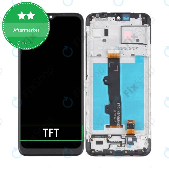 Motorola Moto E7 Power, E7i Power - LCD Displej + Dotykové Sklo + Rám (Black) TFT