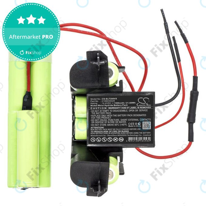 Baterie pro Electrolux ErgoRapido ZB3004, ZB3005, ZB3006, AEG AG3004, AG3005, AG3006, 1500mAh, Ni-MH, 14.4V, 2199035029, HQ