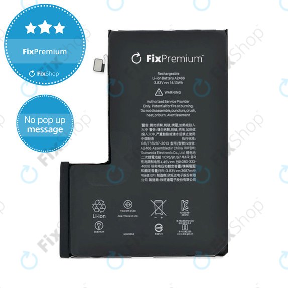 Baterie pro iPhone 12 Pro Max, 3687mAh, DIAGNOSTIC