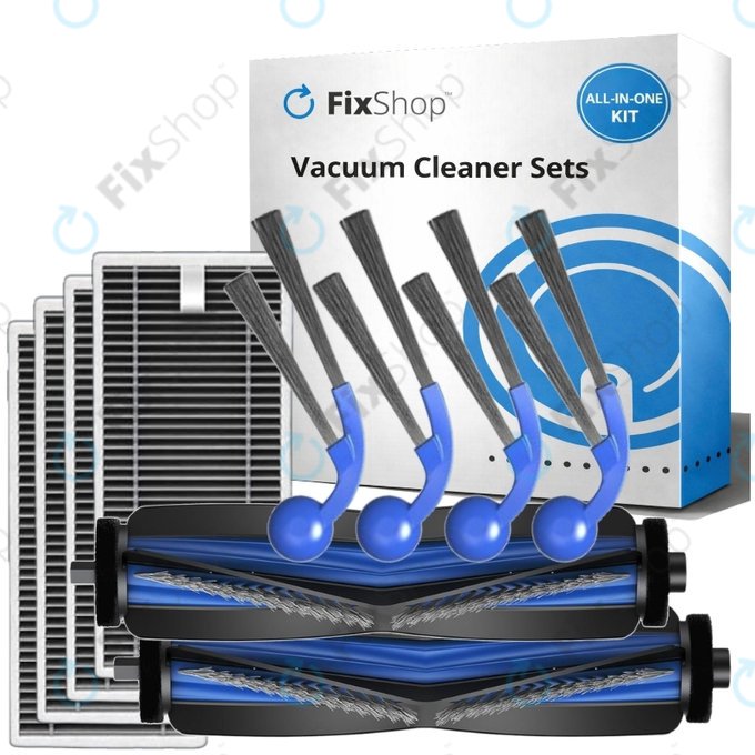 Sada náhradních dílů pro Ecovacs T80 Omni, T80 (2x Hlavní kartáč, 4x Filtr, 4x Boční kartáč)