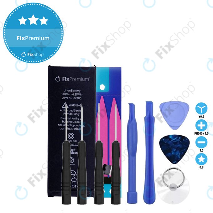 Baterie pro iPhone SE, 1624mAh, Lepka (Adhesive), Nářadí, FixPremium