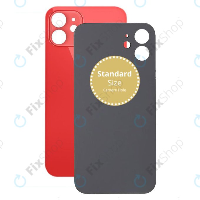 Apple iPhone 12 - Sklo Zadního Housingu (Red)