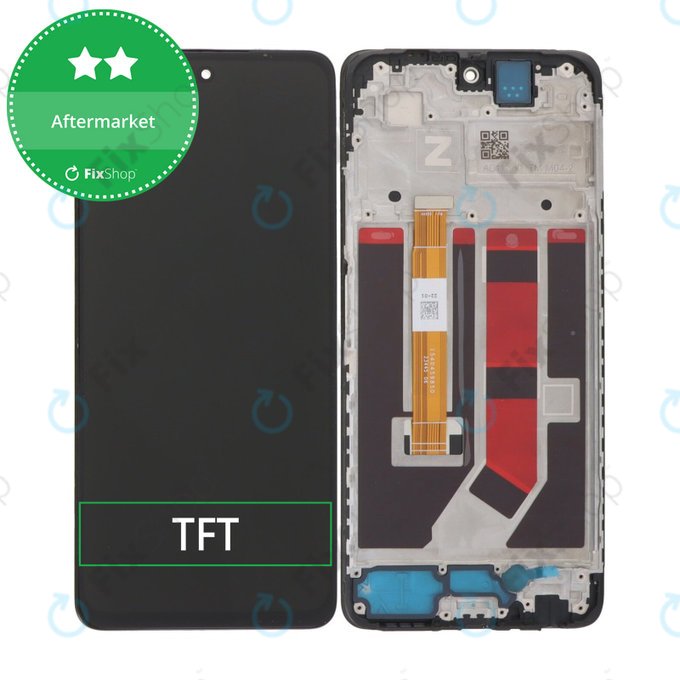 Oppo A58 4G CPH2577 - LCD Displej + Dotykové Sklo + Rám (Black) TFT