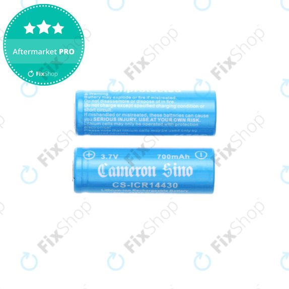 Nabíjecí baterie, 2ks, 650mAh, Li-ion, 3.7V, 14430, HQ
